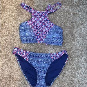 High neck swim suit